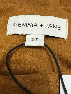 GEMMA JANE Faux Suede Button-Front Jacket S 18.5” p2p Mocha Brown NWT thumbnail 4