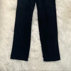 Vintage Express Blues Women's Sz 9/10 Straight Leg Pant Black Faux Suede Stretch thumbnail 3