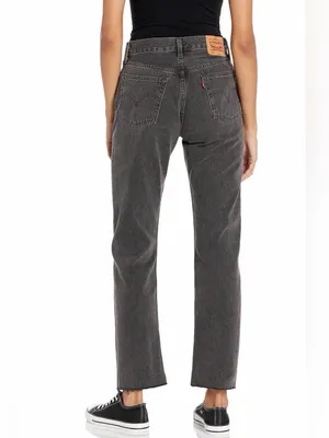 Levi’s 501 Original Jeans Women’s 27 Black Stonewash Raw Hem High Rise thumbnail 2