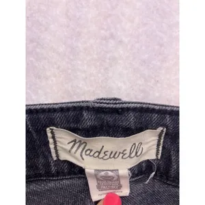 Madewell Curvy Perfect Vintage Straight Jean Womens 26 Gray Raw‎ Hem Denim thumbnail 2