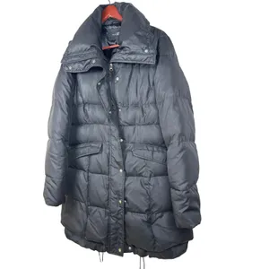 Black Rivet Puffer Coat XL Down Feather Longline Black Quilted Winter‎ Jacket thumbnail 10