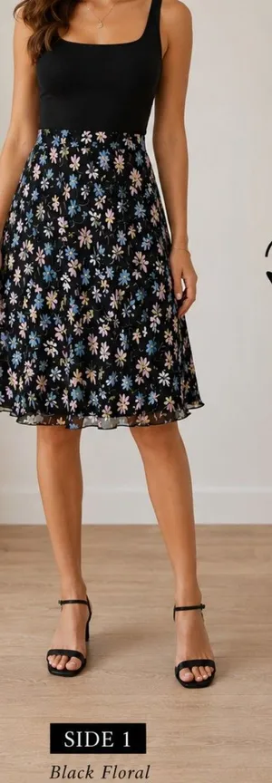 Reversible Floral Skirt Purple Size L thumbnail 1