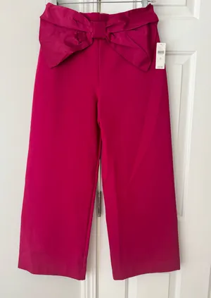 Anthropologie Maeve The Colette Bow-Waist Crop Wide-Leg Pants, Size 25 thumbnail 7