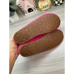 Coach Antonia Moccasin Pink Suede Slippers thumbnail 7