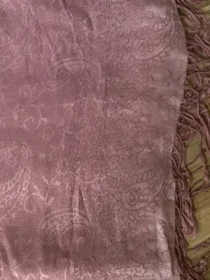 Women's Pink Pashmina Style Paisley Fringe Scarf thumbnail 2