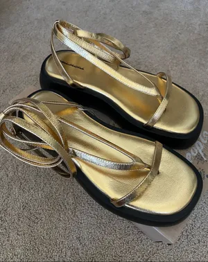 Free People Winnie Wrap Platform Sandal in Gold thumbnail 1