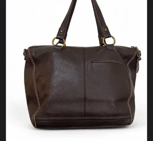 The Sak Brown Leather Tote Shoulder Bag Purse thumbnail 4