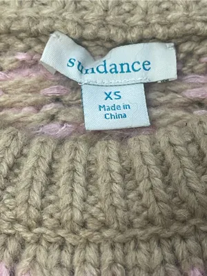 Sundance Beige Fair Isle Crewneck Sweater with Hot Pink & Light Pink Yoke thumbnail 5