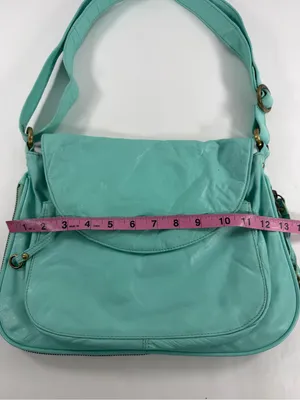 Latigo Turquoise Teal Leather Messenger Bag Y2K Boho Shoulder Crossbody Purse‎ thumbnail 11