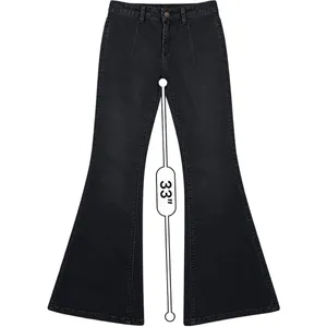 Free People We The Free Jayde Flare High Rise Black Jeans Festival Y2K 28 thumbnail 6