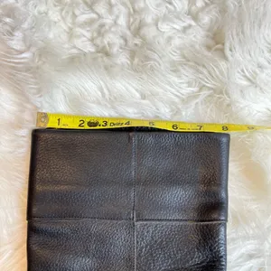 Vintage leather Tall Boots Woman’s Size 10 Black Textured thumbnail 8