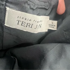 Teri‎ Jon Ricki Freeman beaded silk ruffle dress sz 6 thumbnail 4