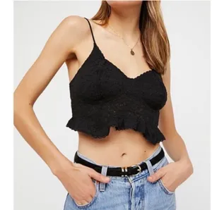 Free People Fleur De Lys Black Lace Crop Cami thumbnail 9