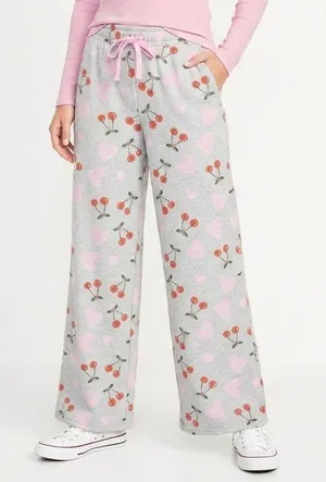 Zoe + Liv Lounge Pajama Pants Cherry‎ Heart Print Gray Women’s Size Small thumbnail 1