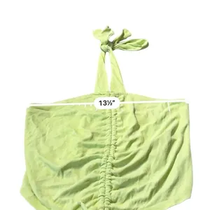 Urban Outfitters Halter Crop Top Women's Small Green Ruched‎ Party Club Beach thumbnail 6