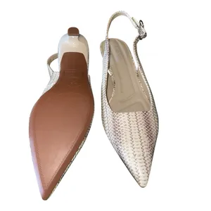 NEW FRANCO SARTO Palmira Slingback Pointed Toe Pump Color: Grey Snake Print thumbnail 12