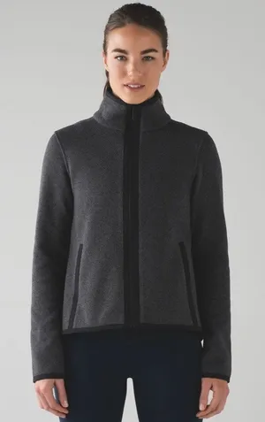 Lululemon: It's Fleecing Cold Dark Gray Full Zip Jacket thumbnail 1