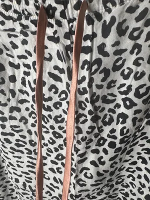 Victoria’s Secret Leopard Print Lace Trim Pajama Lounge Pants Size Small thumbnail 6