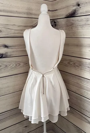 Latiste White Cutout Backless Fit & Flare Dress XS NWT thumbnail 7