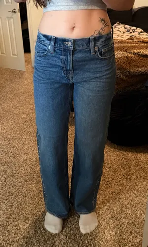 American Eagle studded stovepipe Jean  thumbnail 5