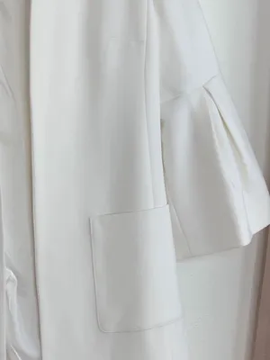 HELENE LONDON Flare Sleeve Open Jacket White L NWOT thumbnail 6