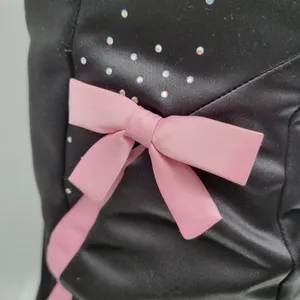 VTG Gunne Sax Jessica McClintock Gown 5/6 Black‎ Pink Satin Fairy Formal Dress thumbnail 7