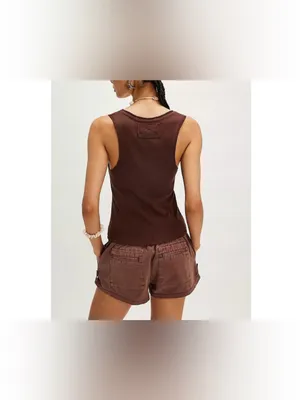 NWOT Free People We The Free Summer Tank - Brown combo - medium *IR* thumbnail 4
