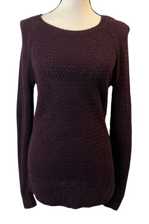Ann Taylor Loft Women’s Purple Knit Sweater Size M thumbnail 1