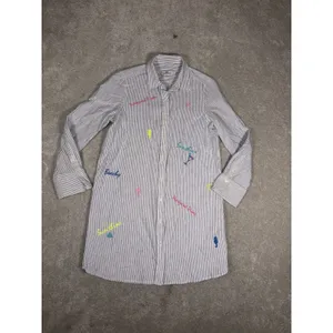 Vineyard Vines Linen Bahamas Icon Beach Cover Up Dress‎ Embroidered Woman Size 6 thumbnail 4