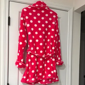 Cynthia Rowley women’s size small 100% Polyester pink polka dot robe Size L thumbnail 6