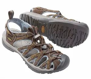Keen Whisper Waterproof Sandals Brown Yellow Bungee Hiking Shoes Womens 8 thumbnail 1