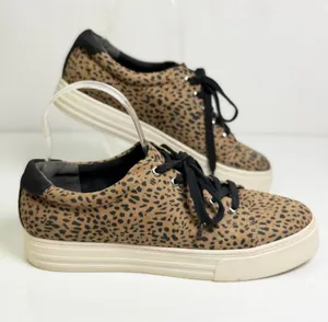 BC Footwear Support Women’s Sz 9 Leopard Cheetah Platform Sneakers Vegan Suede thumbnail 1