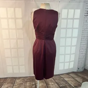JS Boutique Purple Satin Sleeveless Fully Lined Knee Length Cocktail Dress Sz 6 thumbnail 6