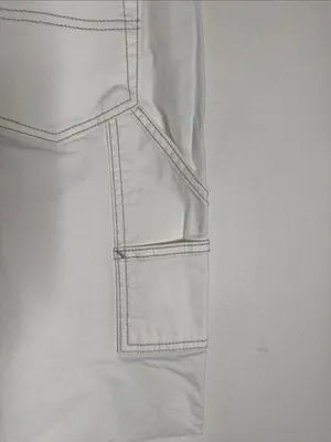 Hollister Ultra High-Rise Dad Pant White Utility Chino Pants Contrast Stitch 27 thumbnail 11