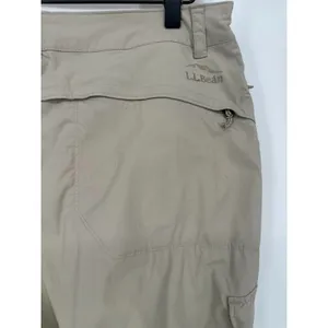 L.L. Bean Pants‎ Womens L Tan Hiking Capri Comfort Trail Cropped Cargo Outdoor thumbnail 5