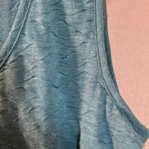 FINAL MARKDOWN Coldwater Creek Blue Ruffled Tiered Tank Top small thumbnail 5