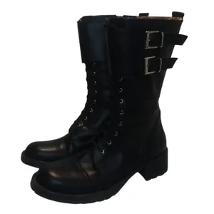 Black Moto leather Boots by Enzo Angioloni sz 7 thumbnail 3