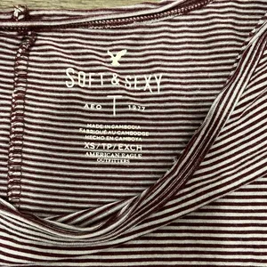 AEO Purple Stripe Soft & Sexy T Size XS thumbnail 2
