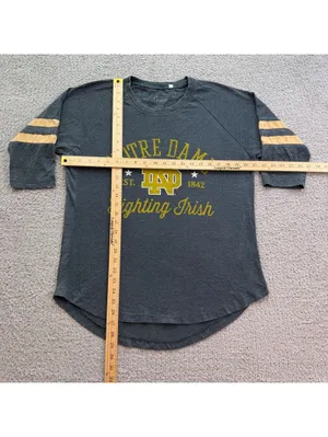 Pressbox Notre Dame Fighting Irish Women's 3/4 Sleeve Jersey Tee XL NCAA College Shirt thumbnail 3