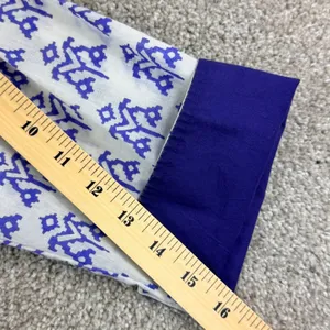 Roberta Roller Rabbit Cotton Tunic Top Blue Block Print Boho Beach Resort M‎ thumbnail 6