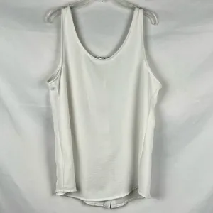 Diosun White Button Down Tank Top Medium thumbnail 3