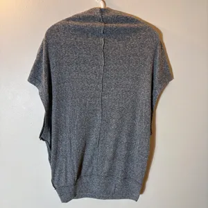 Free People We The Free Gray Ribbed Knit Oversized‎ Cocoon Top Size Medium thumbnail 6