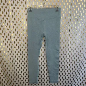 Ribbed Seamless Leggings blue Gym Clothes Yoga size M thumbnail 3