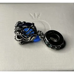 Pandora Blue Crab Dangle Charm S925 Blue Murano Glass Ocean Sea Life thumbnail 7