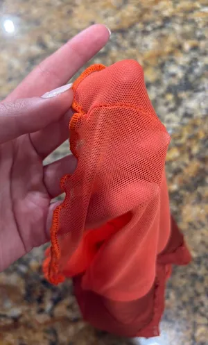 Ally Fashion Y2K Orange Lace Crop Top thumbnail 2