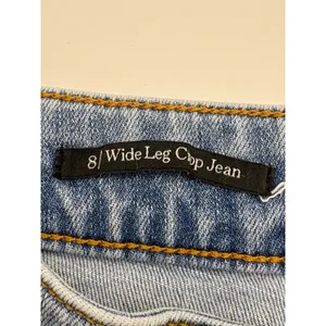 Talbots Wide Leg Crop Jean Womens‎ Size 8 Blue Montecito Wash Denim High Rise thumbnail 7