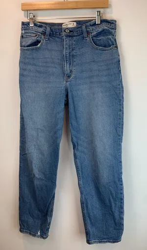 Abercrombie & Fitch The Mom High Rise sz 10 medium wash high rise thumbnail 1