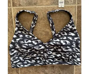 Offline By Aerie Goals Plunge Sports Bra Gray Size Large thumbnail 6