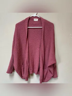Dreamers Pink Oversized Cardigan S Cozy Slouchy Soft Girl Open Front Sweater thumbnail 2