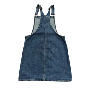 Madewell Denim Pinafore Dress Womens XS Blue Excellent Overall Mini Dress thumbnail 4